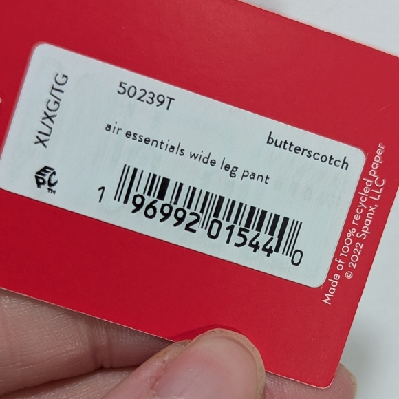 Spanx Women's 50239T Size XL Tall Butterscotch Air Essentials Wide Leg Pants NWT - Picture 3 of 6